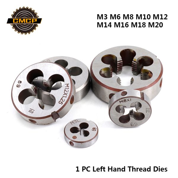 

cmcp 1pc m3 m6 m8 m10 m12 m14 m16 m18 m20 left hand thread dies for metal working threading tools metric screw dies