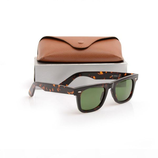 

plank sun glasses 2140 glass lens tortoise frame green lens metal hinge sunglasses ray mens womens sunglasses 2140 sun glasses, White;black