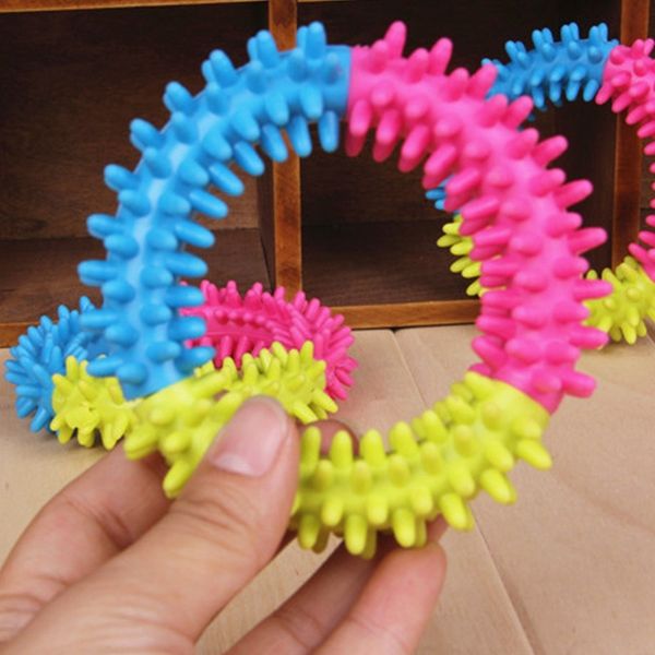 

mandrel ring bite resistant rubber molar entertainment interactive pet chew toy