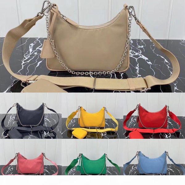 

new canvas hobo chain purse classic lady underarm nylon shoulder bag for women handbag crescent bag waterproof tide female shoulder bag
