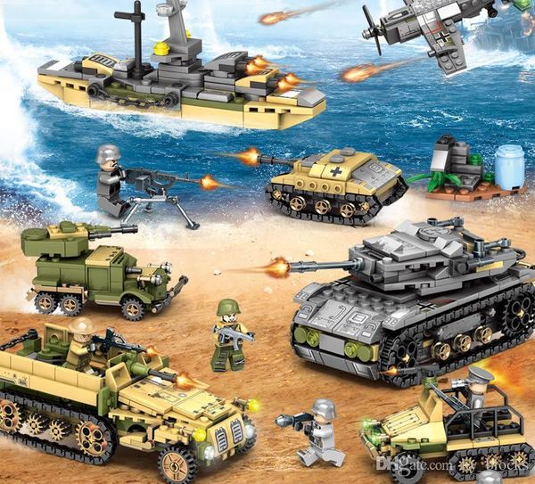 

1061pcs army playmobil building blocks empires of steel military tank technic bricks sets war soldiers diy education car model kids toys