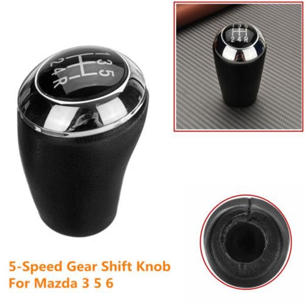 

5 speed pu leather car manual gear shift knob stick shifter head for mazda 3 5 6