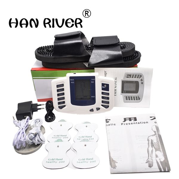 

jr 309 electrical stimulator relax muscle massage pulse tens of thousands of slippers + 4 electrode pad