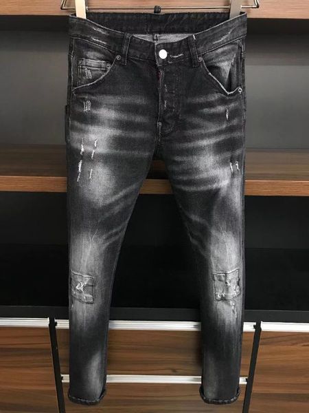 

hk09865 fashion men's jeans 2020 runway luxury european design party style men's clothing, Blue