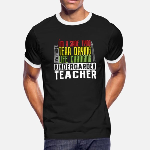 

im a shoe tying tear drying teacher t shirt men printing 100% cotton size s-3xl pattern anti-wrinkle building spring standard shirt