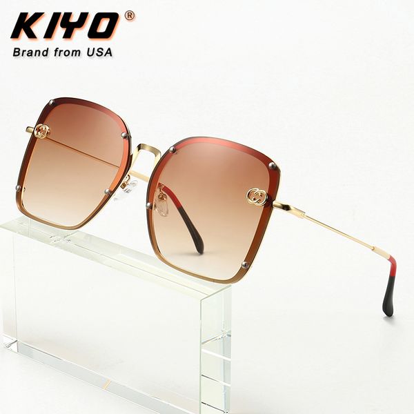 

kiyo brand 2020 new women men square polarized sunglasses metal classic sun glasses uv400 driving eyewear 2878, White;black