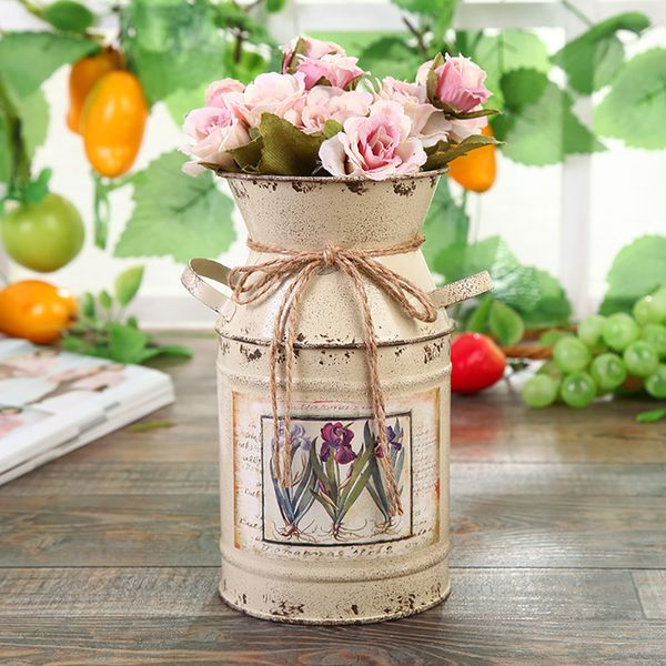 

home decoration pots plants garden iron bucket vintage wedding flower vase gift