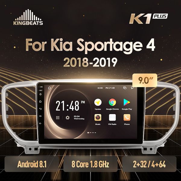 

kingbeats android 8.1 octa-core head unit 4g in dash car radio multimedia video player navigation gps for kia sportage 4 ql 2020 car dvd