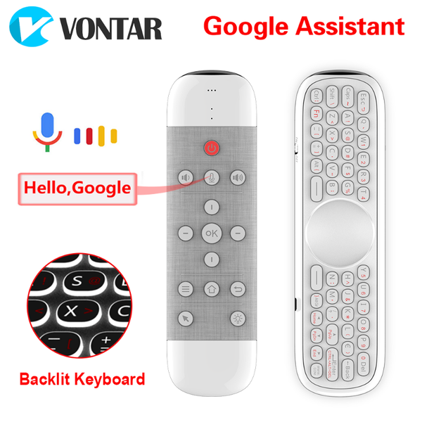 

vontar q40 air mouse voice remote control microphone 2.4g wireless mini keyboard gyroscope w2 for h96 max android tv box pc