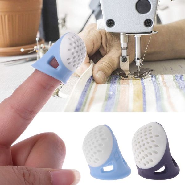 

silicone pin needles thimble finger protector diy sewing needlework accessory d2td, Black