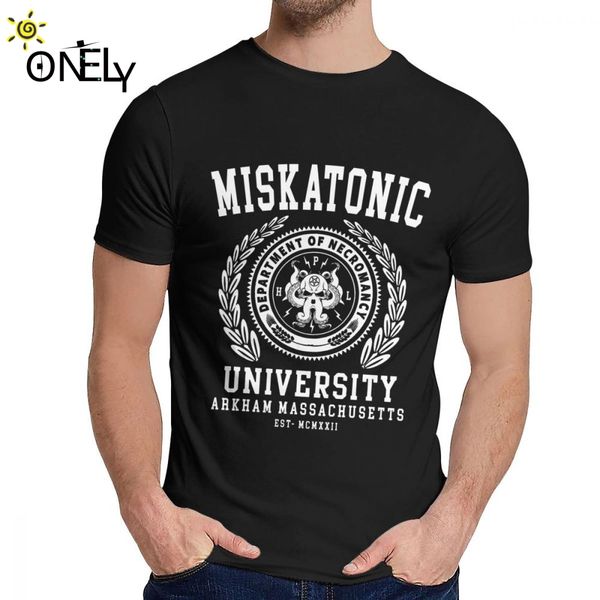 

t-shirt cthulu and lovecraft miskatonic university call of cthulhu necronomicon soft stylish o-neck cartoon print t shirt