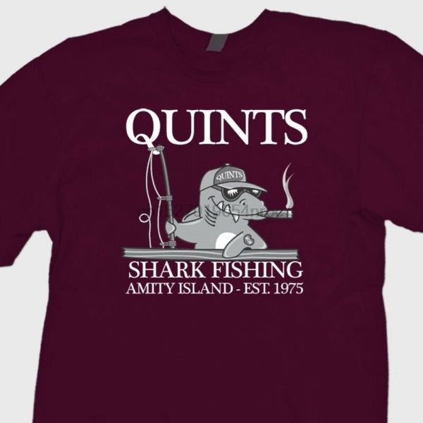 

quints fishing amity island funny vintage 70's t-shirt jaws movie tee shirt