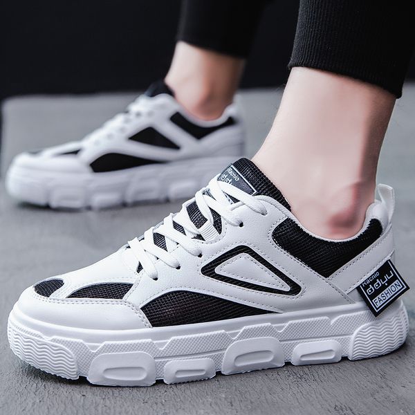 

2020comfortablecasualshoesformensummerbreathablewalkingshoesmenlaceuprunningsneakersfootwearzapatillashombre, Black