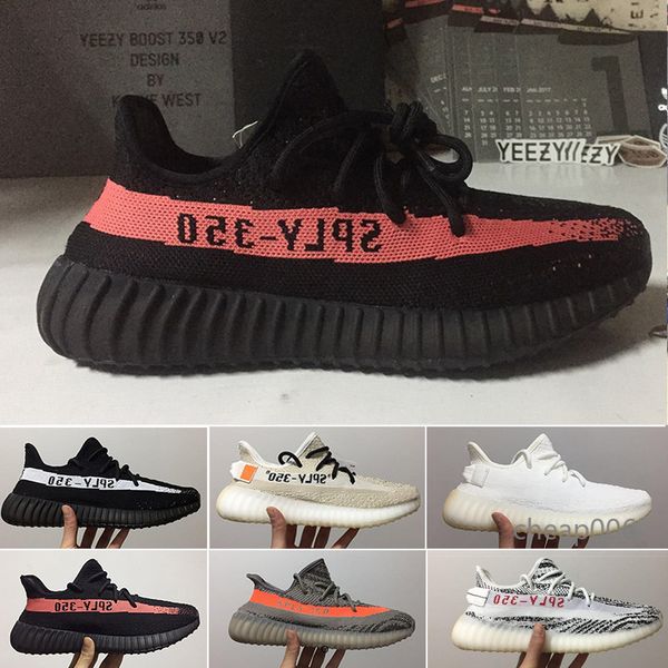 

butter static designers shoes mens bred semi frozen yellow sesame kanye west running shoes womens cream white zebra dgy7w, Black