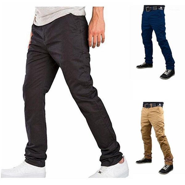 

trousers designer straight plus size long male clothing casual solid color trousers mens pants straight tube loose, Blue