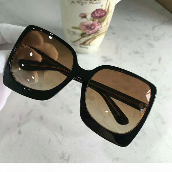 

designer women black gradient lens 0617 oversized sunglasses sonnenbrille 60mm luxury sunglasses eye wear with box, White;black