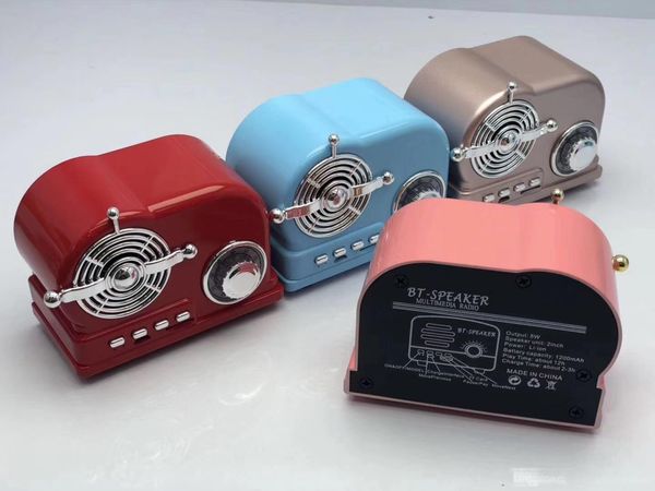 

bt-03 hifi retro wireless bluetooth speaker radio bt03 cute mini bass v4.2 tf card interface bluetooth 20pcs/lot