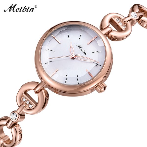 

fashion meibin brand new women quartz watches watchproof lady casual bracelet watch dress female wristwatch 1089, Slivery;brown