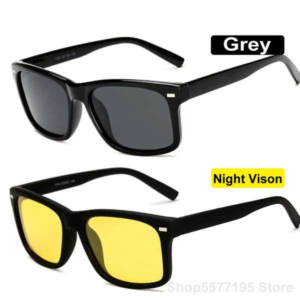 

2020 new men polarized glasses car driver night vision goggles anti-glare polarizer sunglasses polarized driving sun glasses, White;black