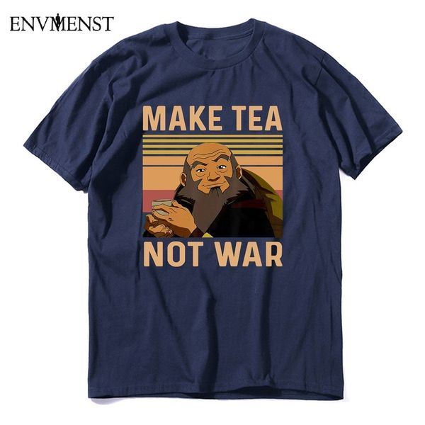 

env men t shirt 2020 summer uncle iroh make tea not war-peaceful samurai tea drinker vintage mens t-shirt male short sleeve