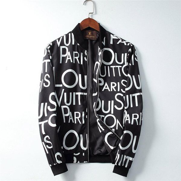 

20ss fall and winter new arrival mens letter printing bomber jacket men luxury brand men designer jacket, Black;brown