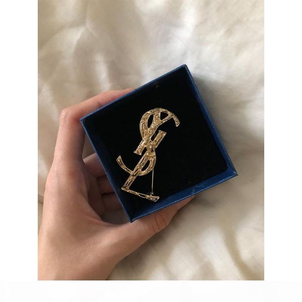 

женщины дизайнер письмо брошь золото письмо y брошь костюм pin отворот подарок для любви рубашки аксессуары известной броши ювелирных издели, Gray