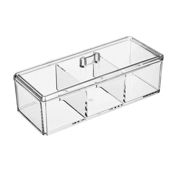 

with grids sorting organizer dustproof food 3 kitchen cover tea acrylic stackable storage container box bag transparency jliiy home2001