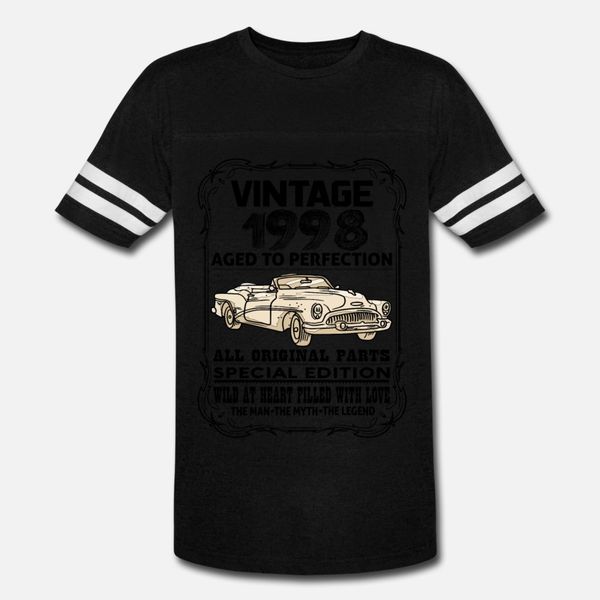 

vintage 1998 aged to perfection t shirt men character short sleeve s-3xl pattern fitness new fashion summer style family shirt