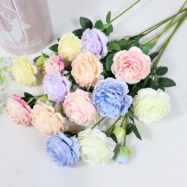 

decorative flowers & wreaths s simulation flower fake wedding party artificial bouquet home decor roses plant