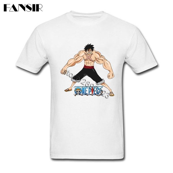 

one piece luffy shirts men's t shirts short sleeve cotton round neck t-shirt for adult