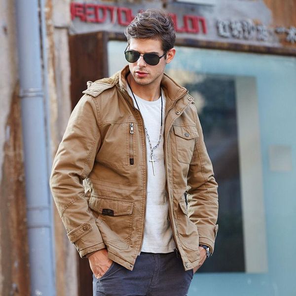 

army military jacket men winter casual super antie warm thick bomber hooded jacket coat outwear plus size 5xl t200102, Black;brown