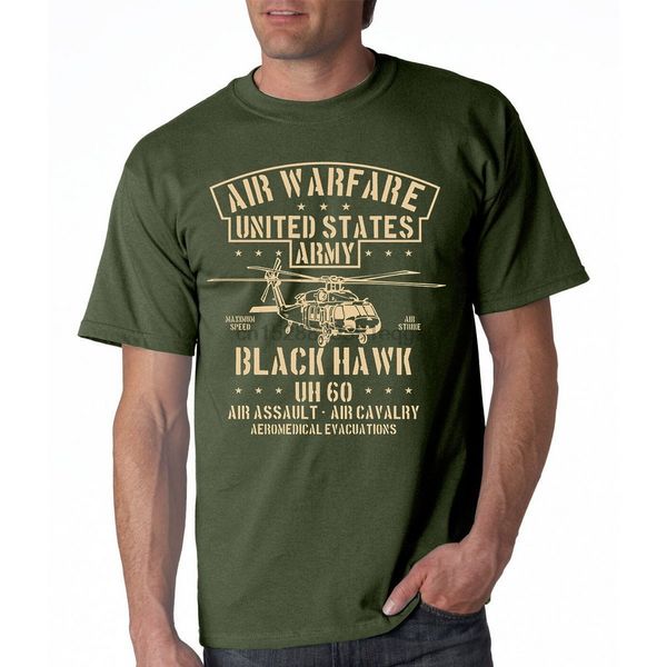 

air warfare t-shirt - black hawk helicopter military us army marines navy uh 60 cotton hip-hop tee shirt