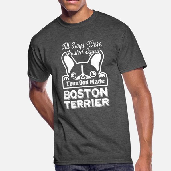 

boston terrier t shirt men personalized 100% cotton round collar normal graphic comical spring trend shirt