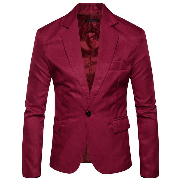 

men's suits & blazers autumn slim casual blazer thin men fit long sleeve red fashion cotton male suit business party plus size, White;black