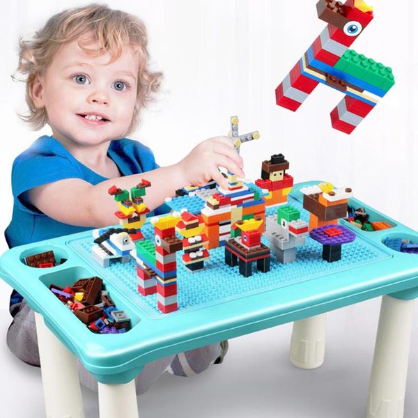 

dupoled multifuncational table compatible brick table table kids building new qwz toys educational children activity blocks qylsox mywjqq