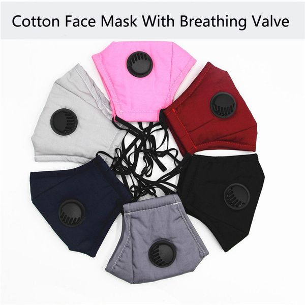 

designer face mask anti-dust earloop mouth mask with breathing valve adjustable reusable masks soft breathable anti dust protective masks