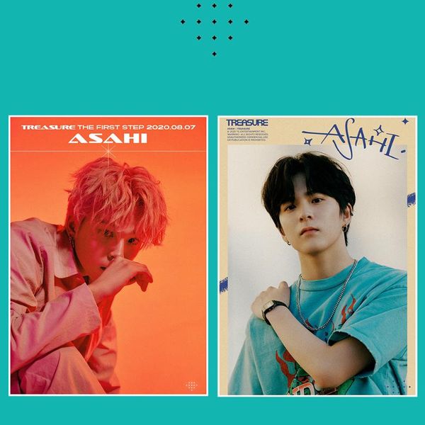 

yg treasure boy posters set yedam asahi wall decor, Silver