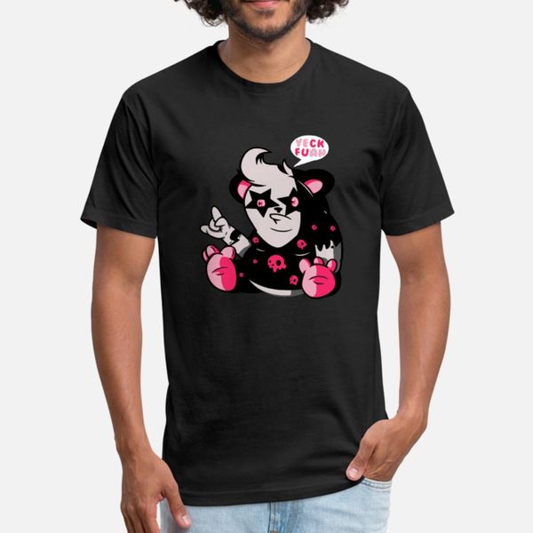 

panda punk t shirt men personalized cotton round neck homme graphic authentic summer style novelty shirt