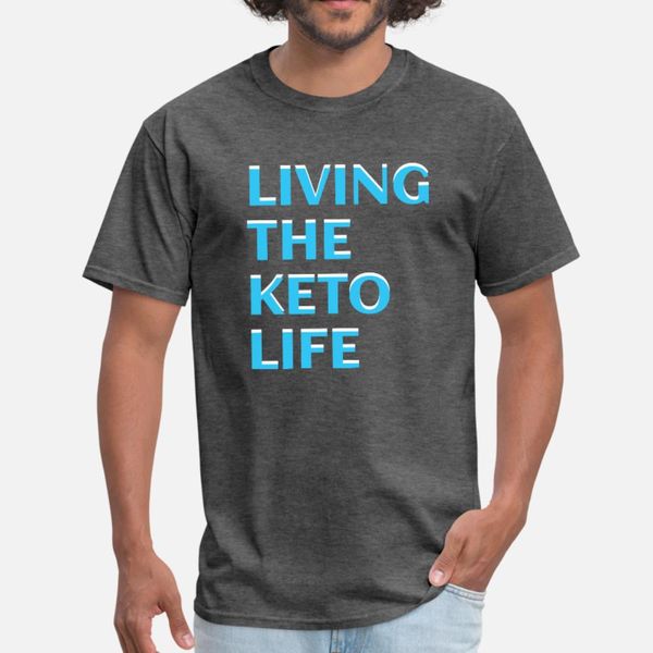 

keto diet: keto life t shirt men printed 100% cotton round neck normal loose funny casual summer vintage shirt, White;black