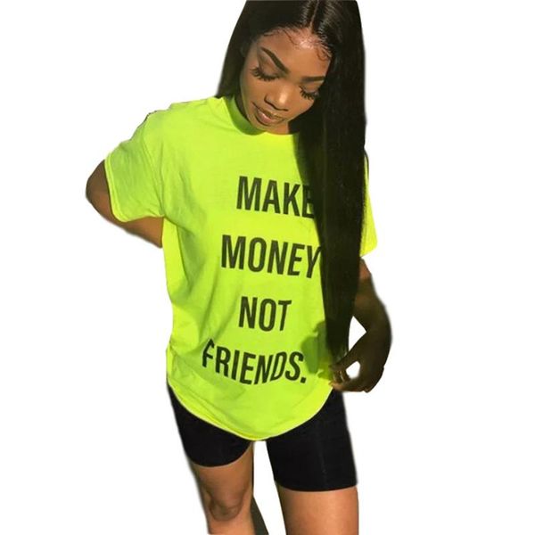 

women's t-shirt 2021 summer european and american solid-color letter print, White