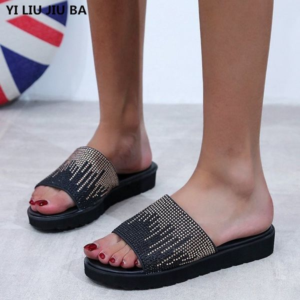 

summer women slippers casual platform flats women shoes beach flip flops ladies slides party sandals shoes woman zapatos mujer, Black