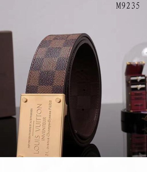 

2019 m9235u neo inventeur reversible 40 mm adjustable gancini reversible vara buckle belt official men belts with box, Black;brown