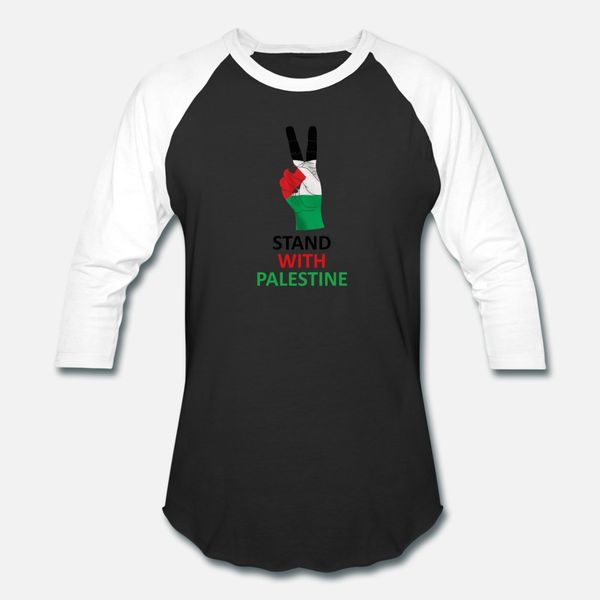 

muslim stands with palestine on their fist of t shirt men designing 100% cotton plus size 3xl costume anti-wrinkle comical summer kawaii