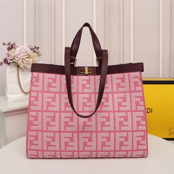 

handbag ladies shopping bag fashion shoulder bag classic printing tote bag european and american large capacity embroidery