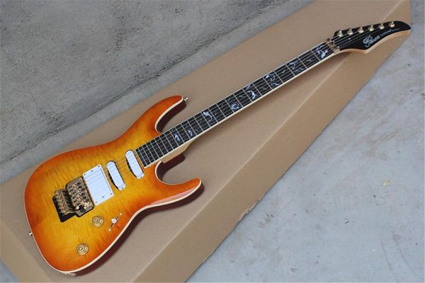 guitarra elétrica frete grátis laranja personalizado Top qualidade Pensa com captadores SSH hardware de ouro feitas nos EUA