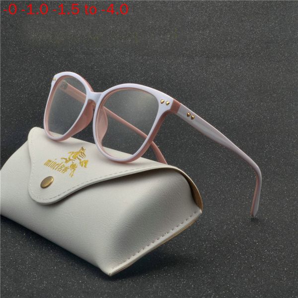 

transition sunglasses myopia pchromic sunglasses women nearsighted glasses fashion oversized cat white glasses framer nx, Silver
