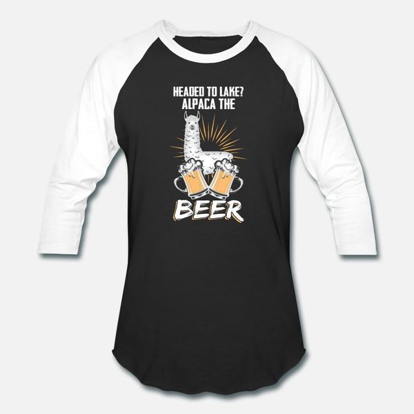 

headed to lake alpaca the beer t shirt men designs 100% cotton crew neck basic solid fitness funny casual spring kawaii shirt
