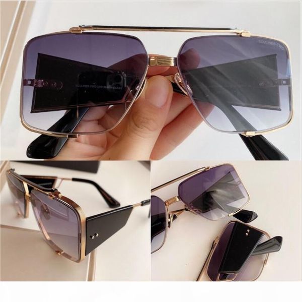 

luxury sunglasses mens glasses mens designer sunglasses souliner series style square half frame uv protection 400 lens outdoor eyewear, White;black