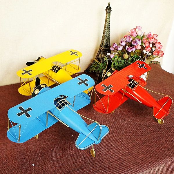 

albatross double wing iron aircraft model clock large retro iron craft decorations pgraphic prop large small number