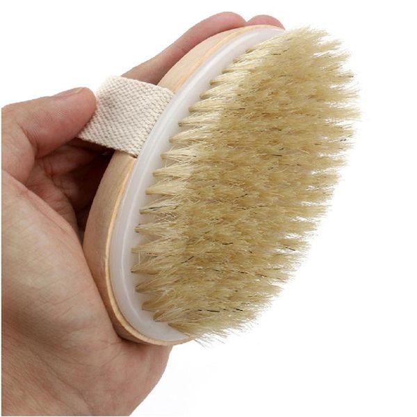 

skin body soft natural bristle the spa the brush wooden bath shower bristle brush spa body brush without handle